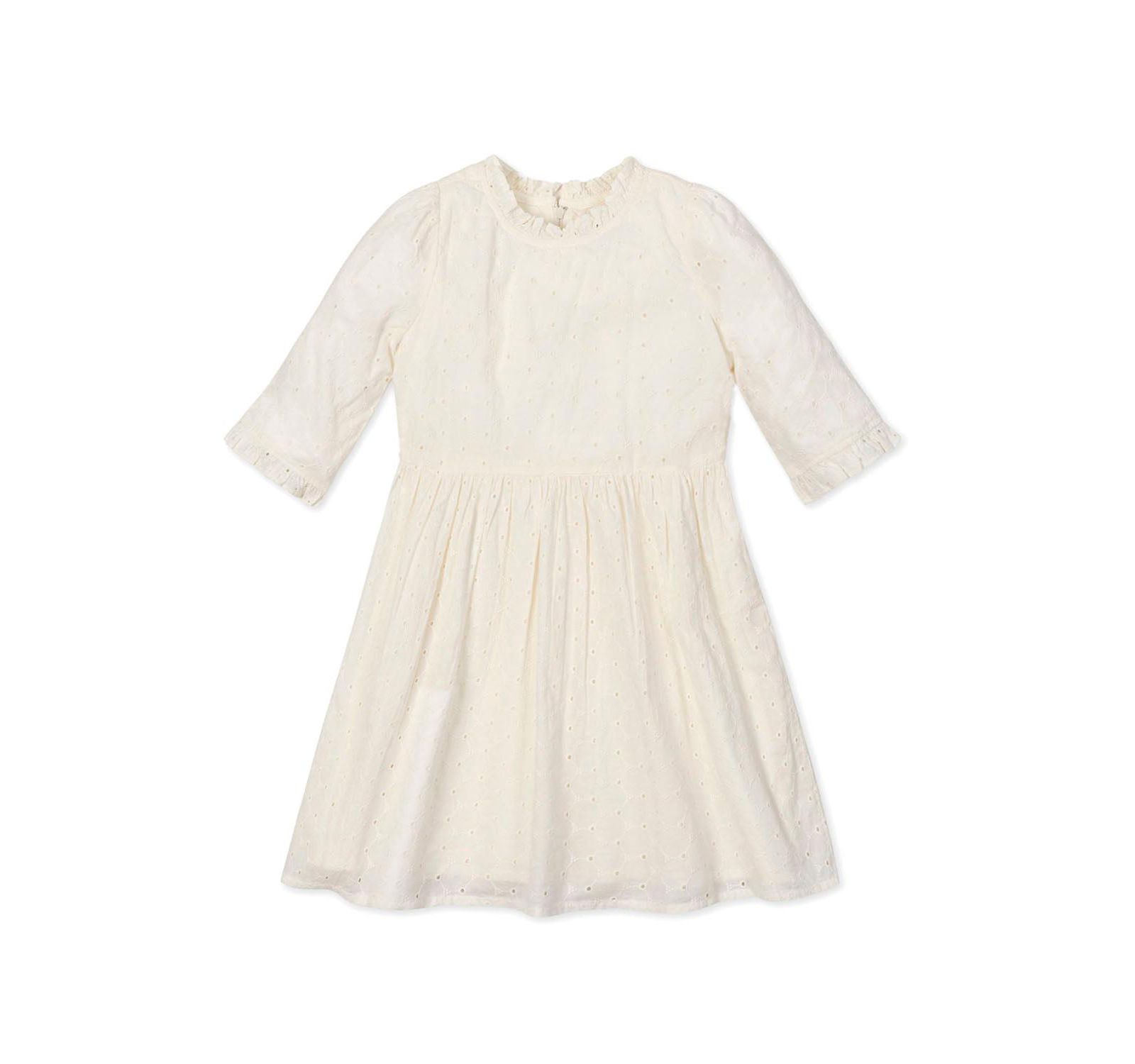 Платье Hope & Henry Toddler Girls Organic Flutter Sleeve Tiered Eyelet