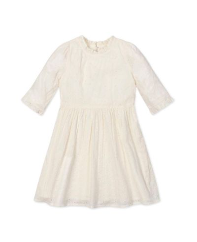 Платье Hope & Henry Toddler Girls Organic Flutter Sleeve Tiered Eyelet
