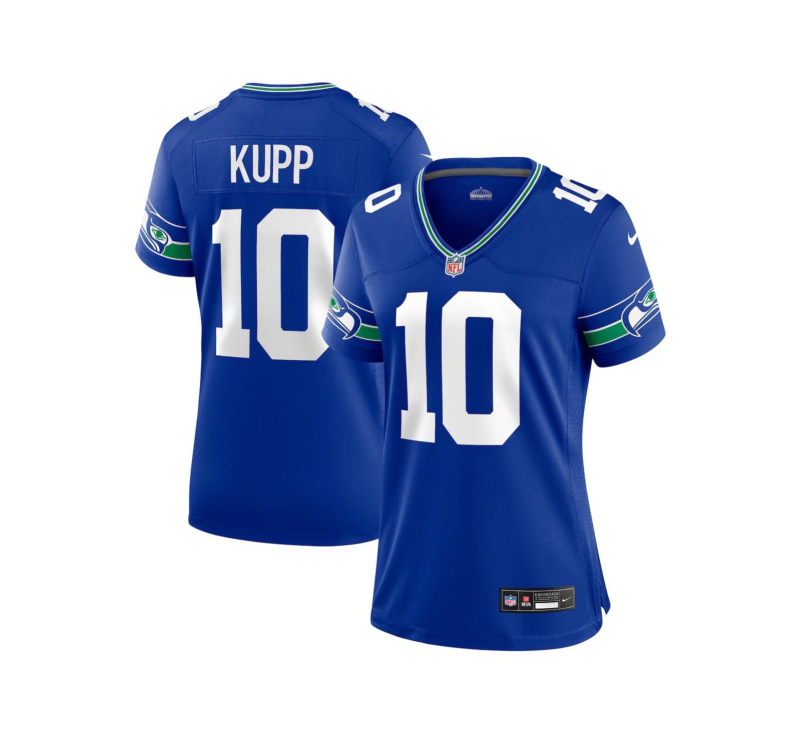 Nike Женская джерси Cooper Kupp Seattle Seahawks Alternate Game, королевский синий