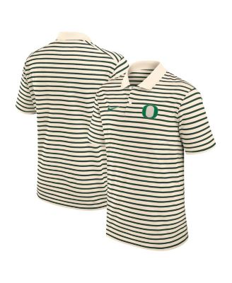 Мужская спортивная поло рубашка Nike Tan Oregon Ducks Solid Foundation Striped Performance