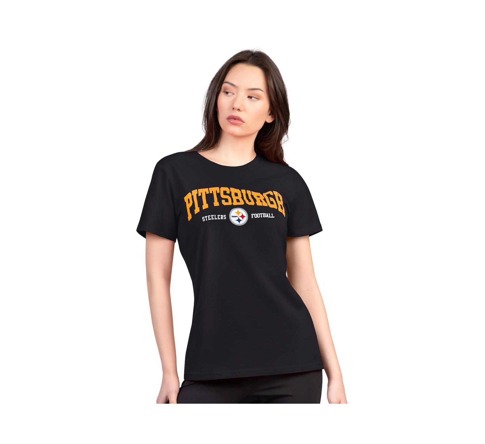 Женская футболка G-III 4Her by Carl Banks Pittsburgh Steelers Super-Slim Lightweight Winning Crew, черная