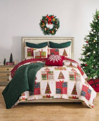 Greenland Home Fashions Deck the Halls Holiday 3-Pc. Quilt Set, King
