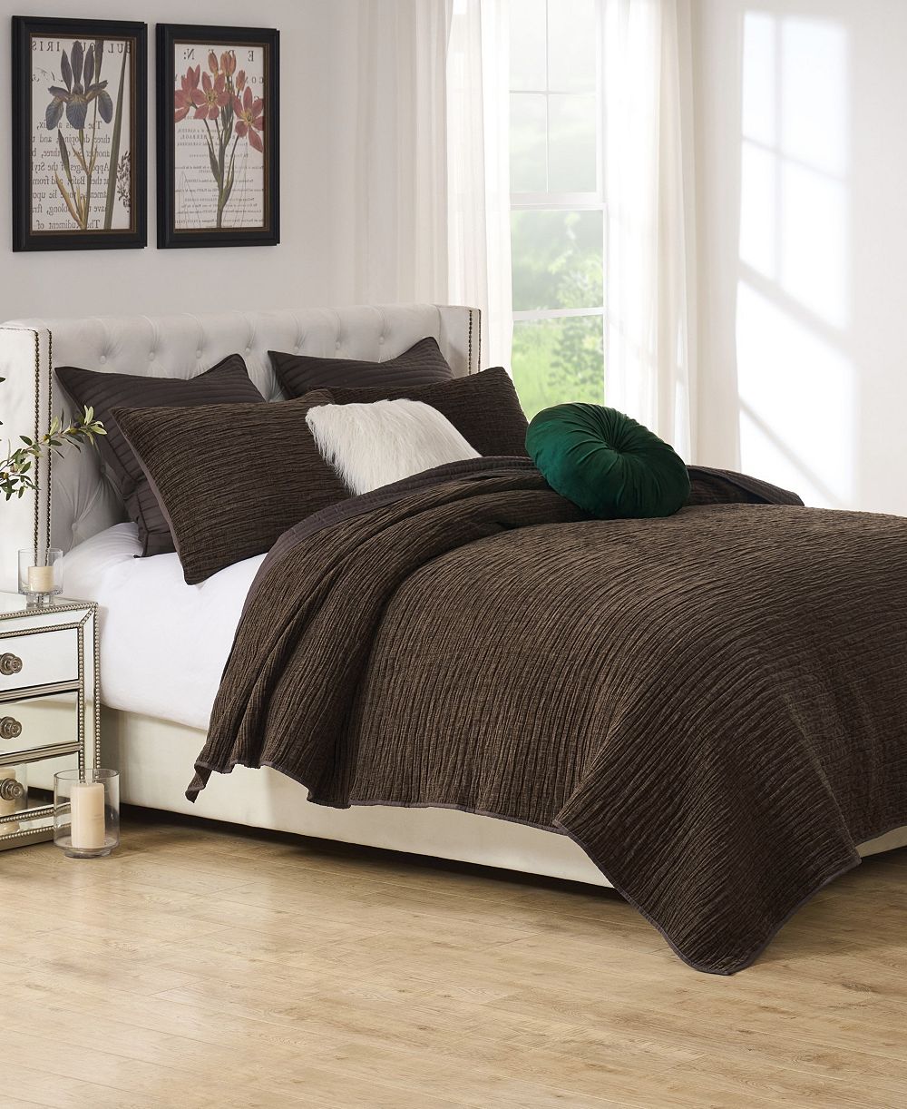 Комплект покрывала Greenland Home Fashions Velvet Crush Textured 3-Piece Quilt Set King