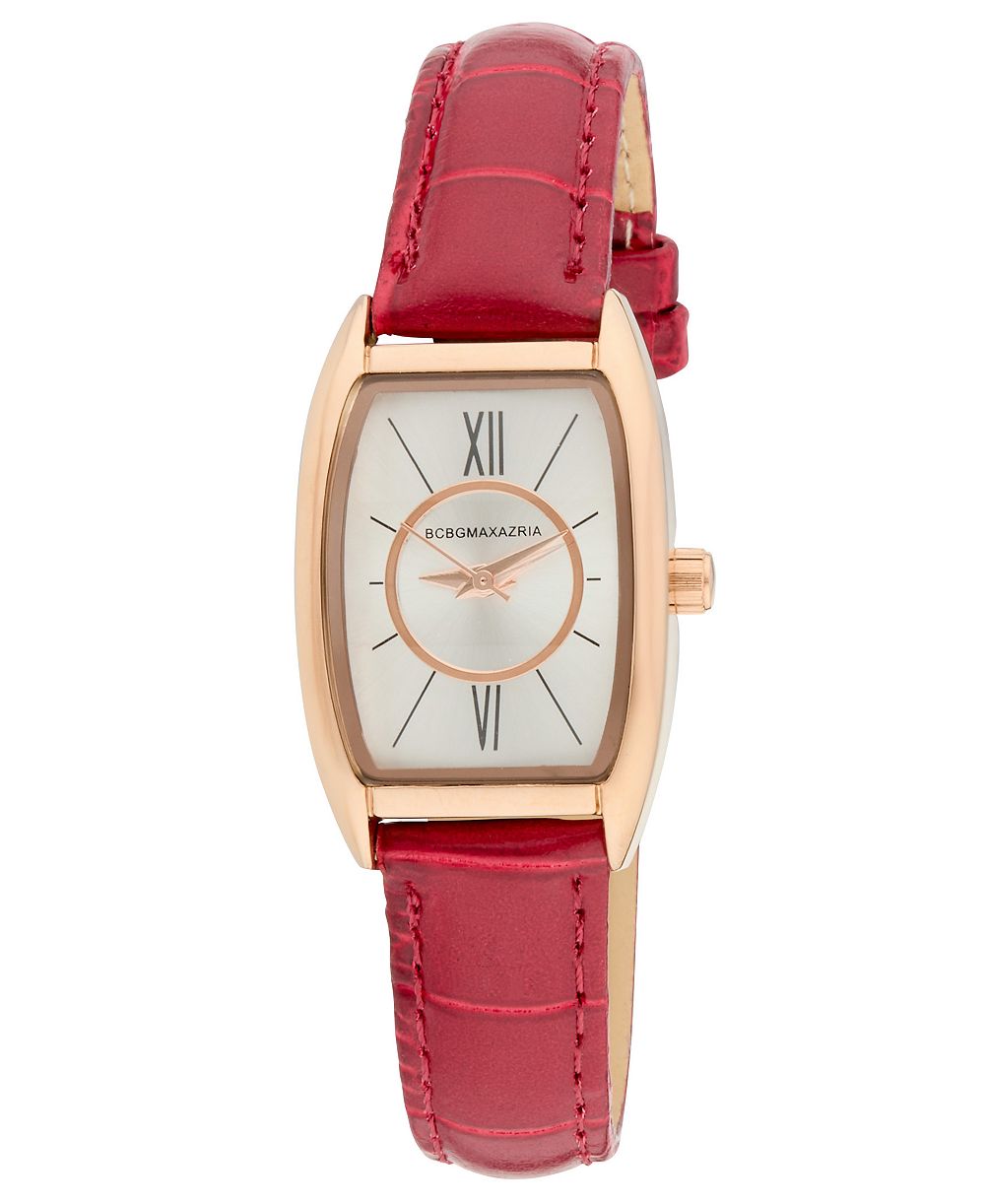 BCBGMAXAZRIA Женские часы Modena Red с кожаным ремешком, 22mm