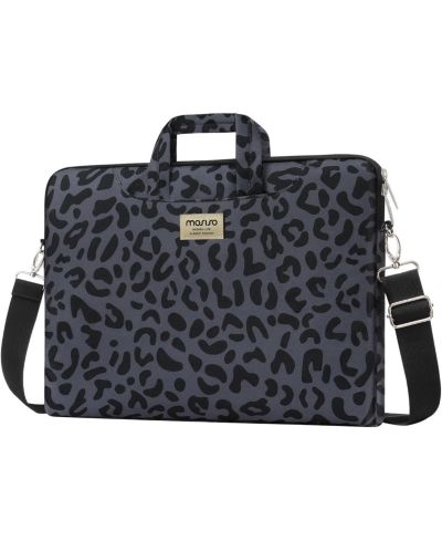 Сумка-портфель MOSISO Leopard Grain для MacBook Air 15" (M4/M3/M2) и Pro 16" (M4/M3/M2/M1, 2019-2025)