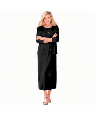 Woman Within Plus Size трикотажное платье с отделкой lettuce trim