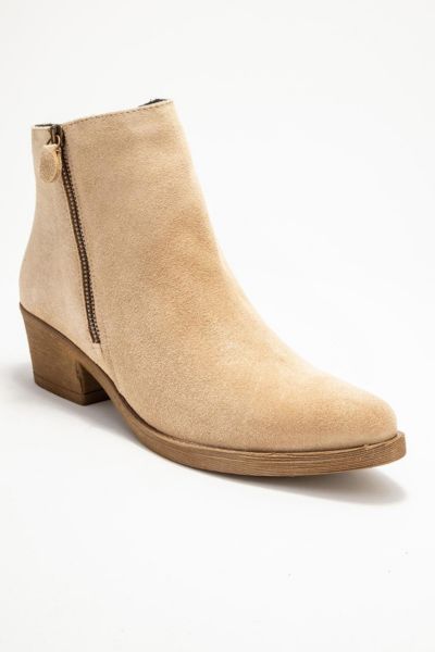 Beige suede leather
