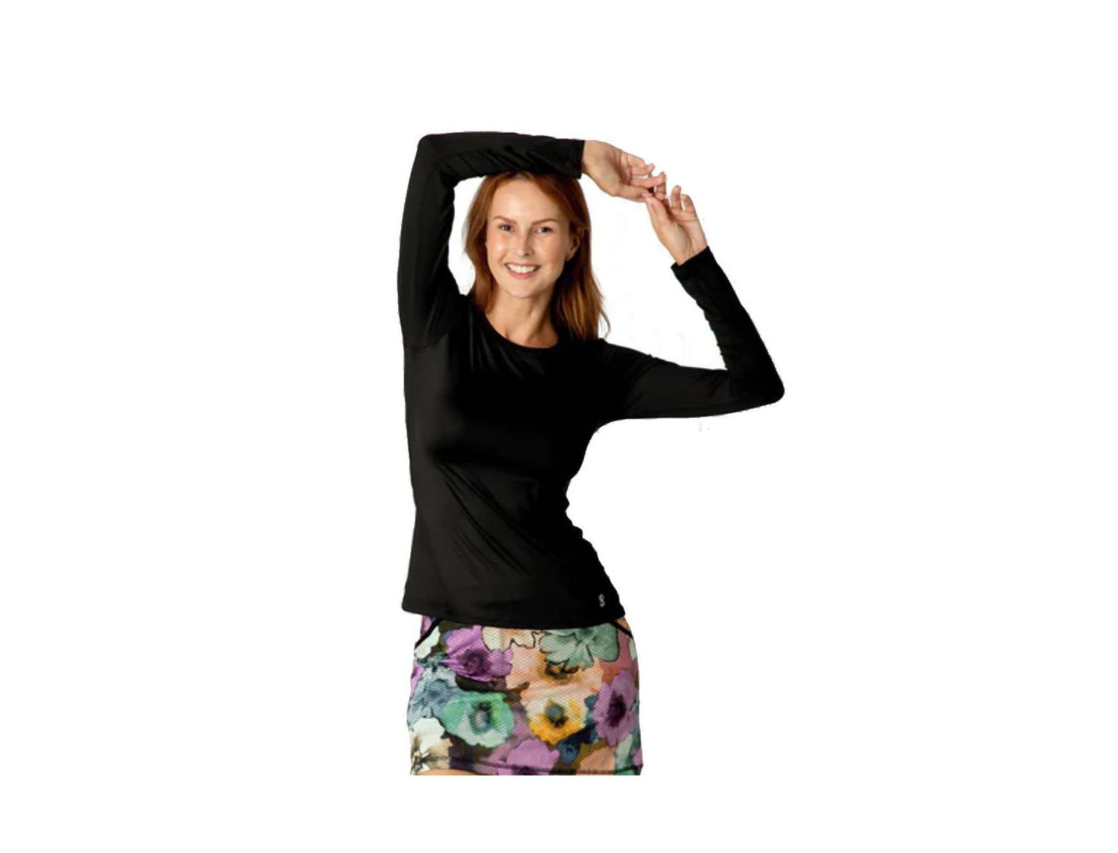 Sofibella Plus Size Long Sleeve Tennis Shirt
