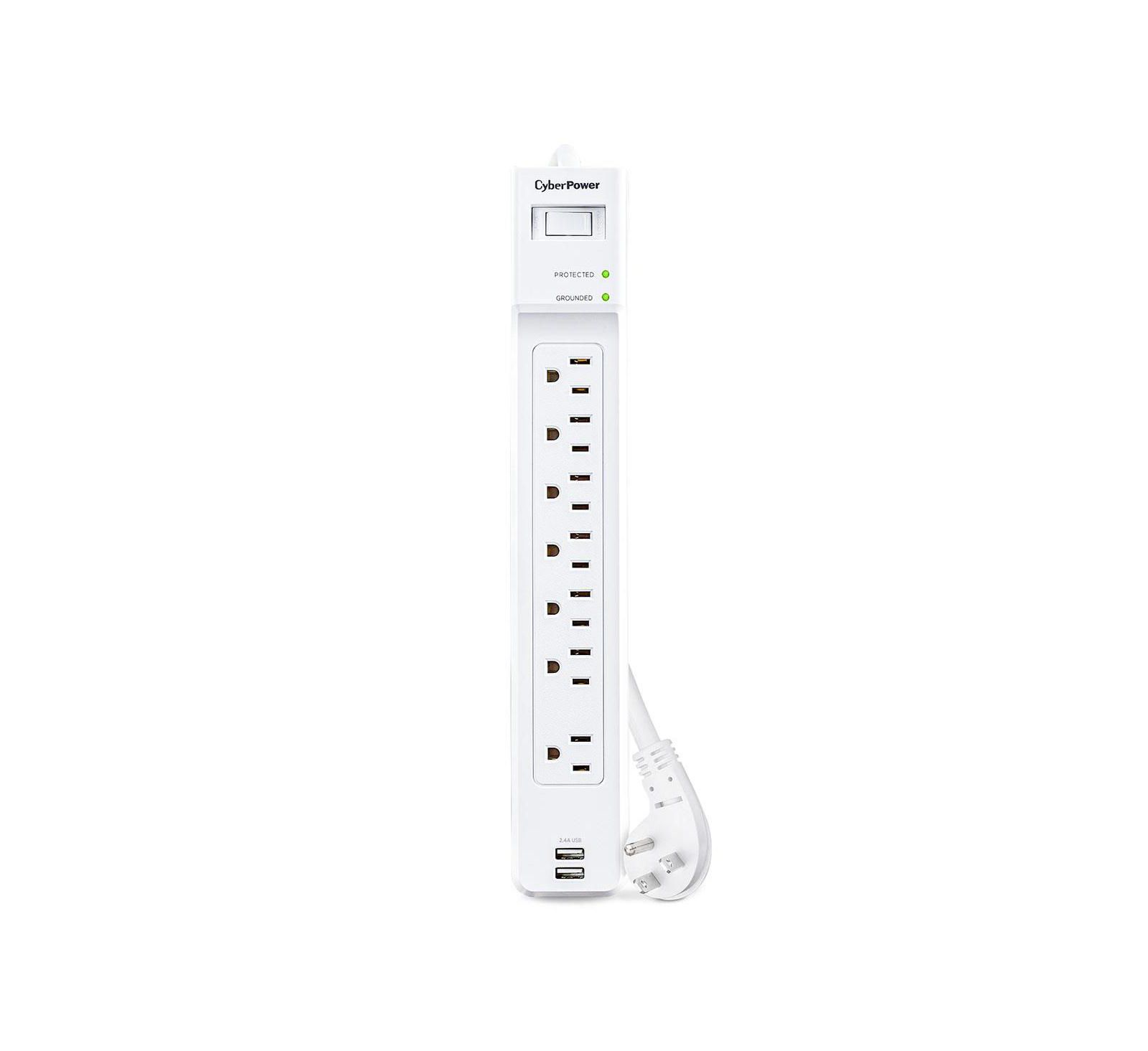 Cyberpower P704URC1 7-Outlet USB-A Surge Protector for Electronics