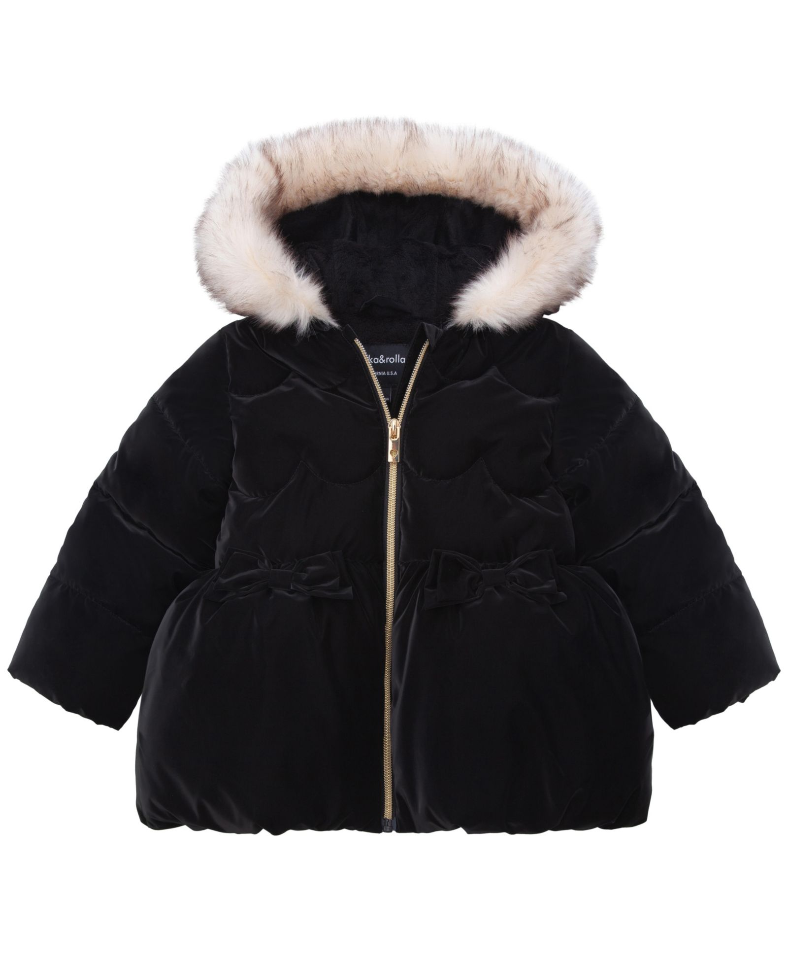 Детский пуховик Rokka&Rolla Luxe Bow Puffer Coat