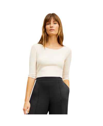 M.M.LaFleur Women's Soyoung T-Shirt - Organic Ribbed Pima Cotton