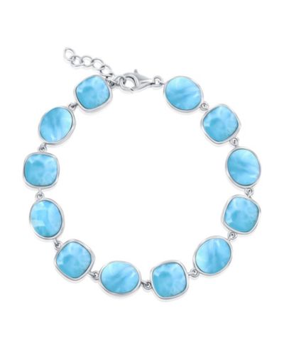Браслет Sterling, квадратный и овальный Larimar