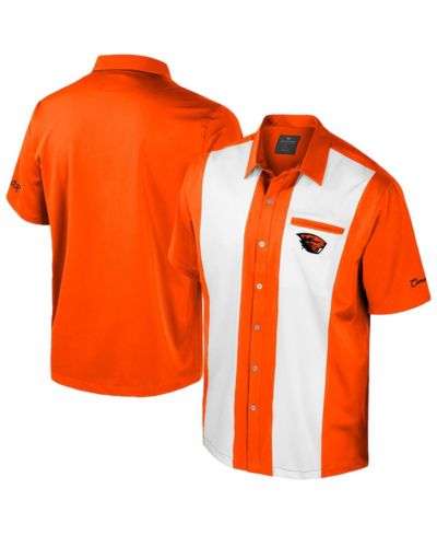 Мужская рубашка Colosseum Orange Oregon State Beavers Strike Bowling Button-Up