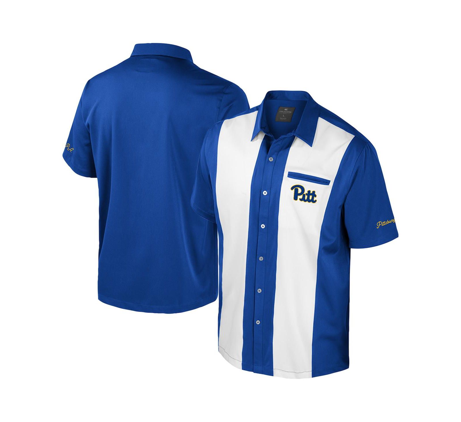 Мужская рубашка Colosseum Pitt Panthers Strike Bowling Button-Up