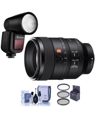 Sony FE 100mm f/2.8 STF GM OSS Lens with Zoom Li-On X R2 TTL Flash Kit