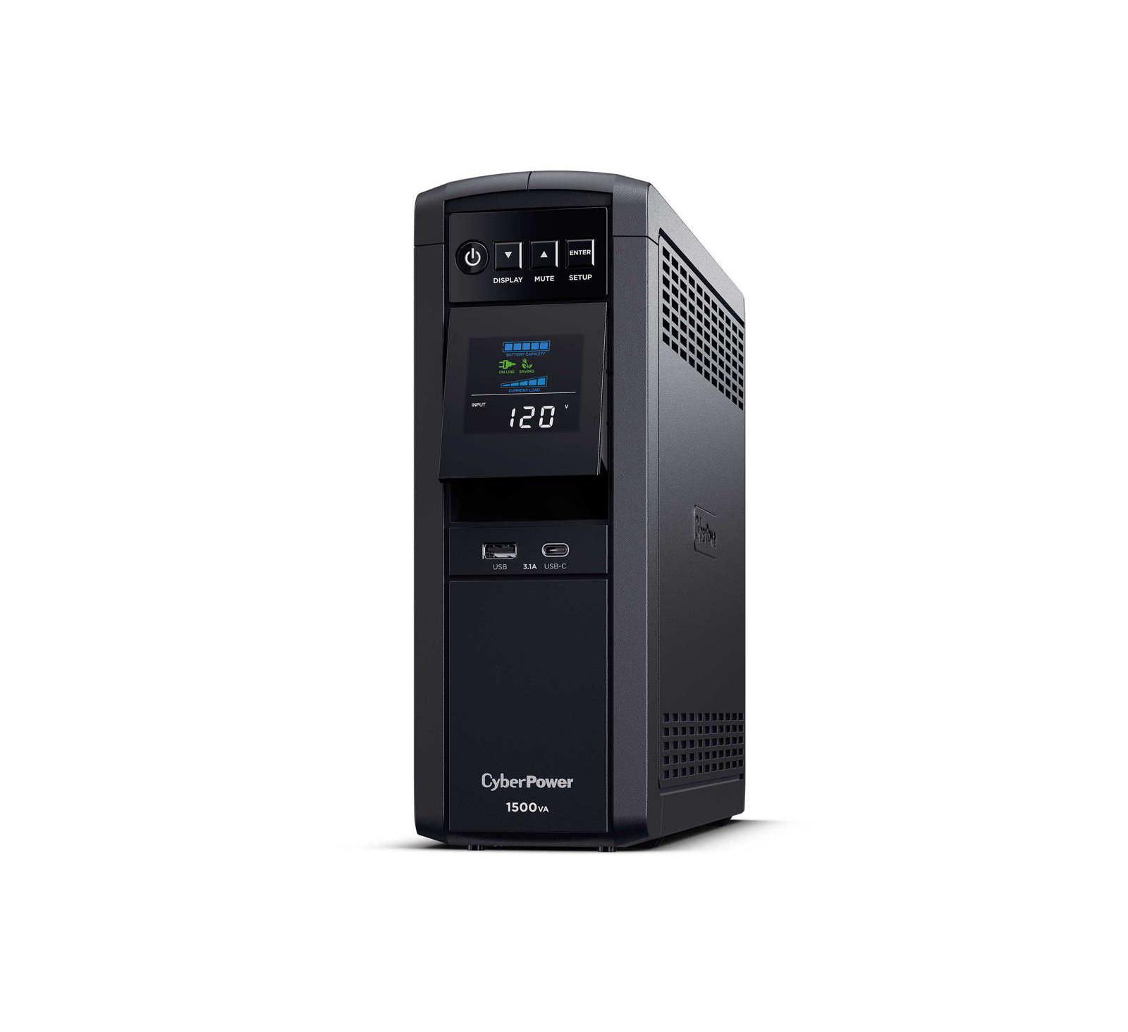 CyberPower ИБП CyberPower PFC Sinewave Computer Battery Backup, 1500VA 1000W UPS, 12 Outlets