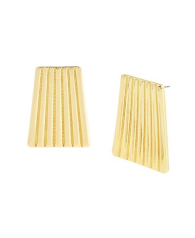 Серьги Steve Madden Gold Vintage Ribbed Tapered Button