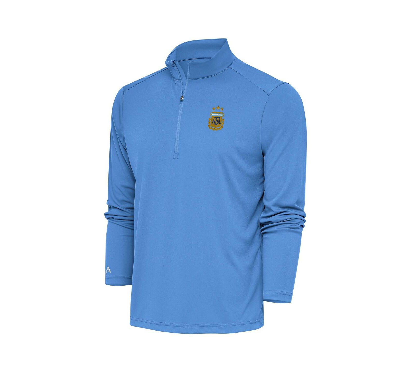 Свитшот Antigua Men's Powder Blue Argentina National Team Tribute Quarter-Zip Pullover Sweatshirt
