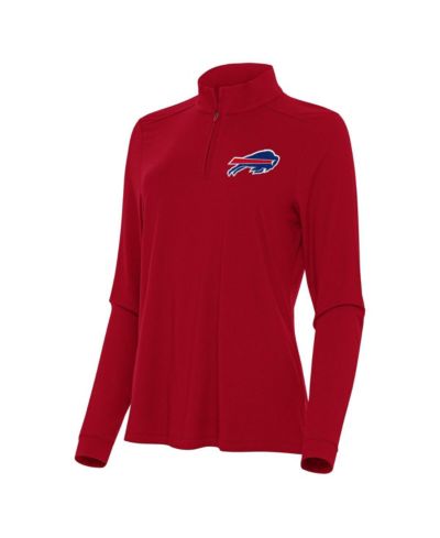 Antigua Women's Red Buffalo Bills Intent Quarter-Zip Sweatshirt