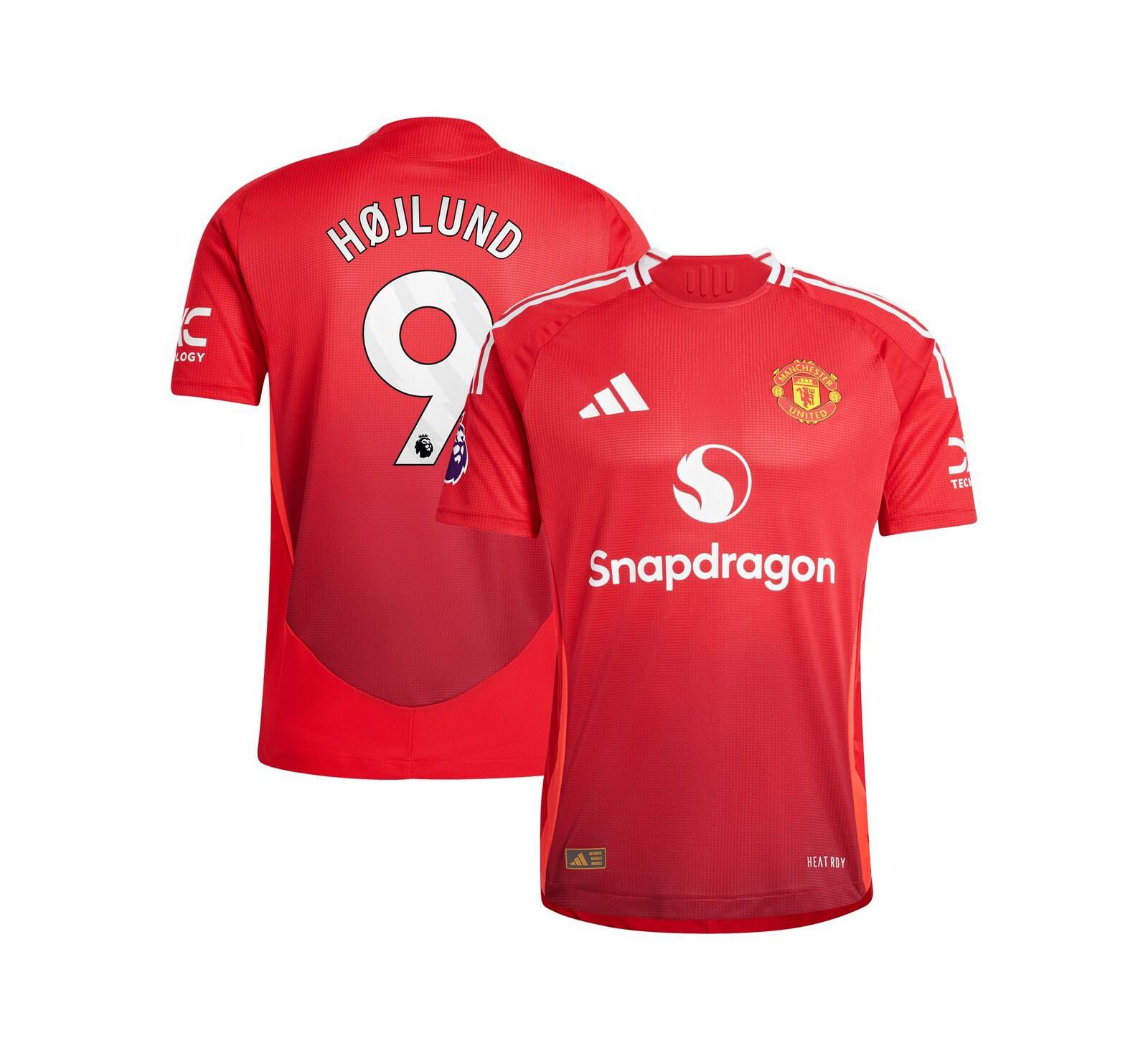 Adidas Men's Rasmus Højlund Red Manchester United 2024/25 Home Authentic Player Jersey