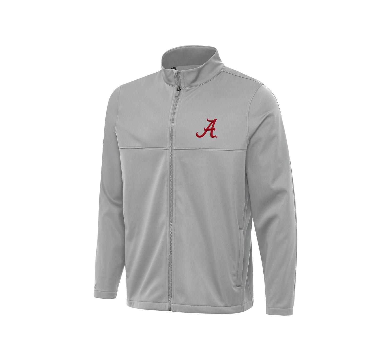 Antigua Мужская серая гольф-куртка Alabama Crimson Tide Links 2 Full-Zip