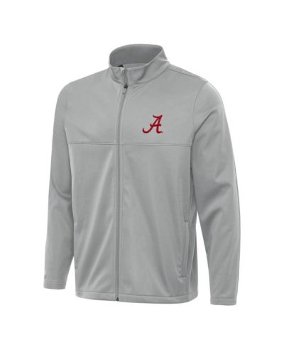 Antigua Мужская серая гольф-куртка Alabama Crimson Tide Links 2 Full-Zip