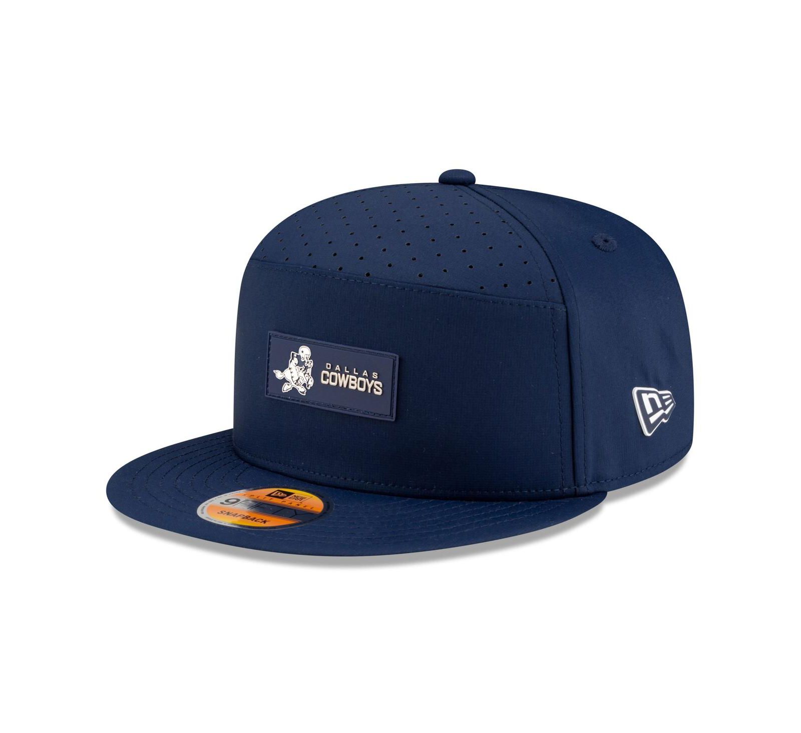 New Era Men's Navy Dallas Cowboys 2025 Sideline Throwback Split Panel 9FIFTY Snapback Hat