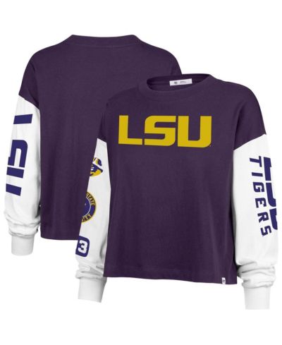 Женская футболка '47 Brand Purple LSU Tigers Sydney Long Sleeve