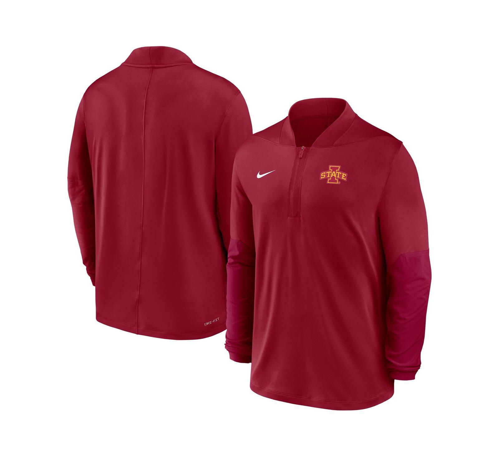 Nike Men's Cardinal Iowa State Cyclones Dri-FIT Half-Zip Pullover Sweatshirt