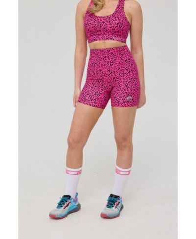 OOSC Women's Infinite High Waisted Shorts - Pink Leopard