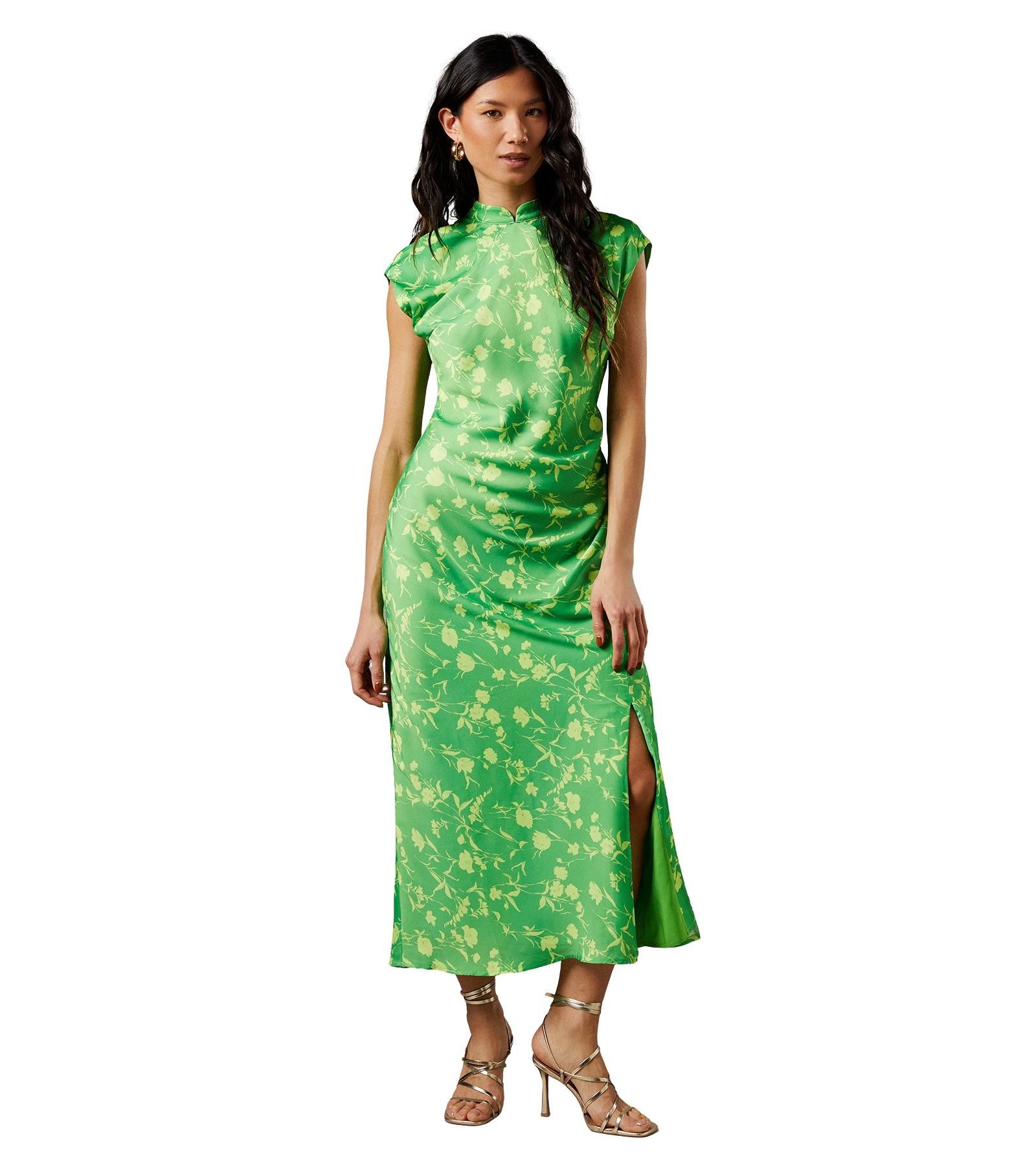 Warehouse миди-платье Women's Crinkle Satin Button Side