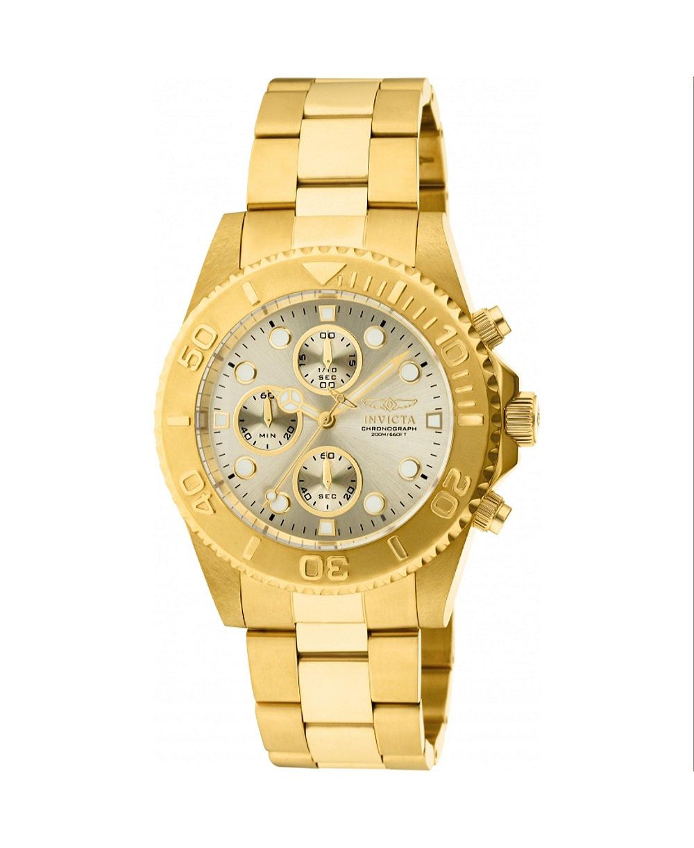Invicta Men's 1774 Pro Diver Quartz Chronograph Champagne Dial Watch