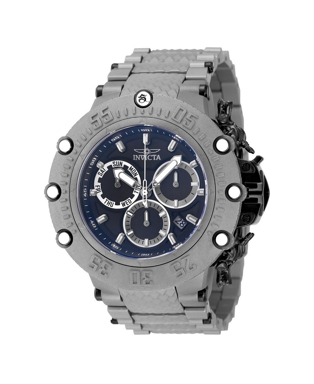 Invicta мужские наручные часы Subaqua Quartz Chronograph, модель 48194, черный циферблат с титановым покрытием