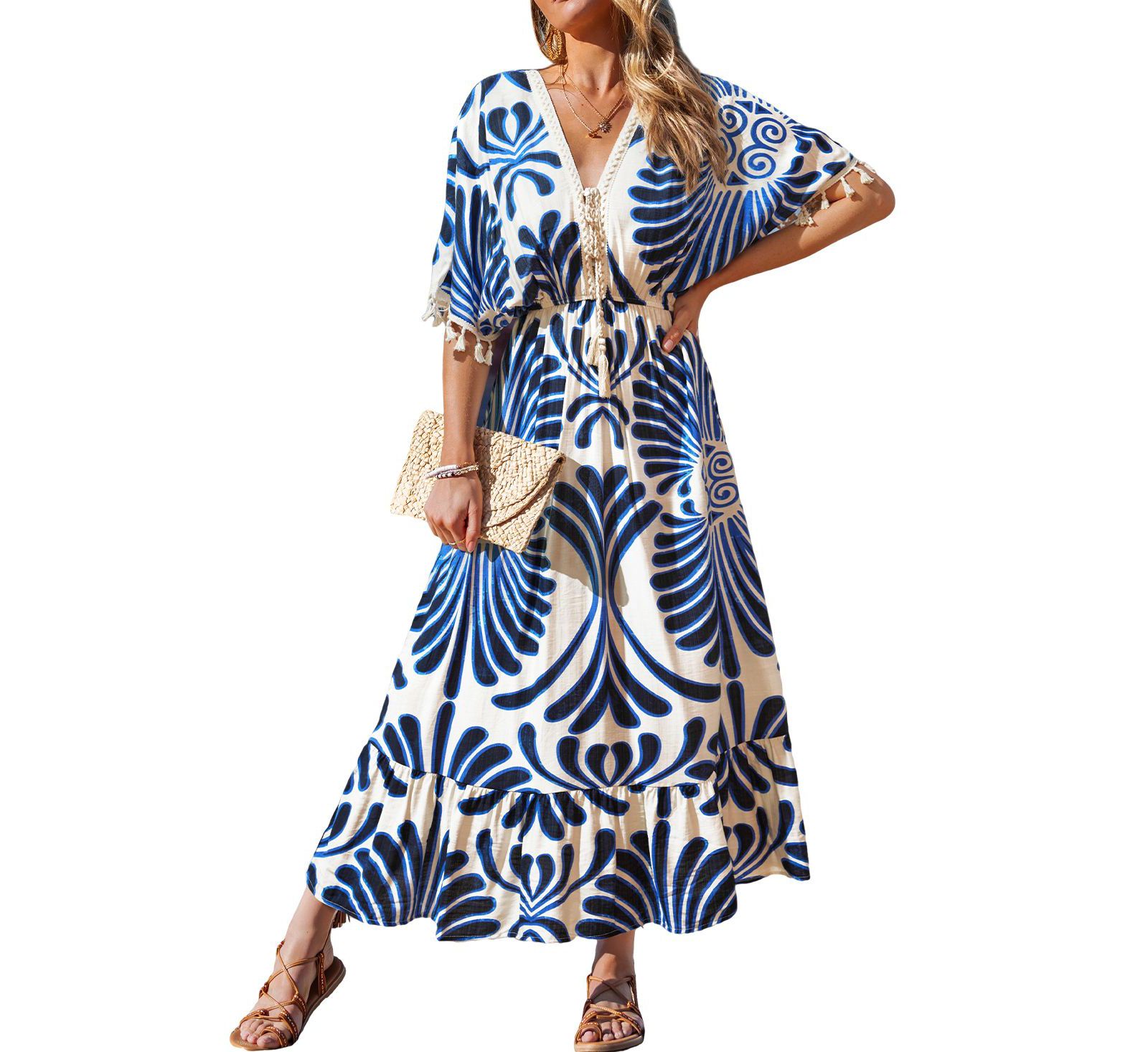 Cupshe Women's Always Extra Ornate Maxi Beach Dress