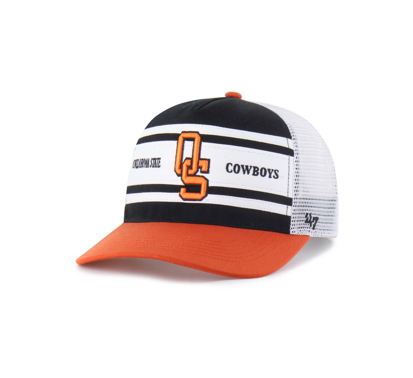 Детская кепка '47 Brand Big Boys and Girls Black/Orange Oklahoma State Cowboys Super Stripe Hitch