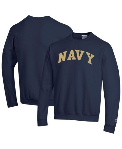 Champion Men's Navy Midshipmen Basic Arch Fleece Pullover Sweatshirt