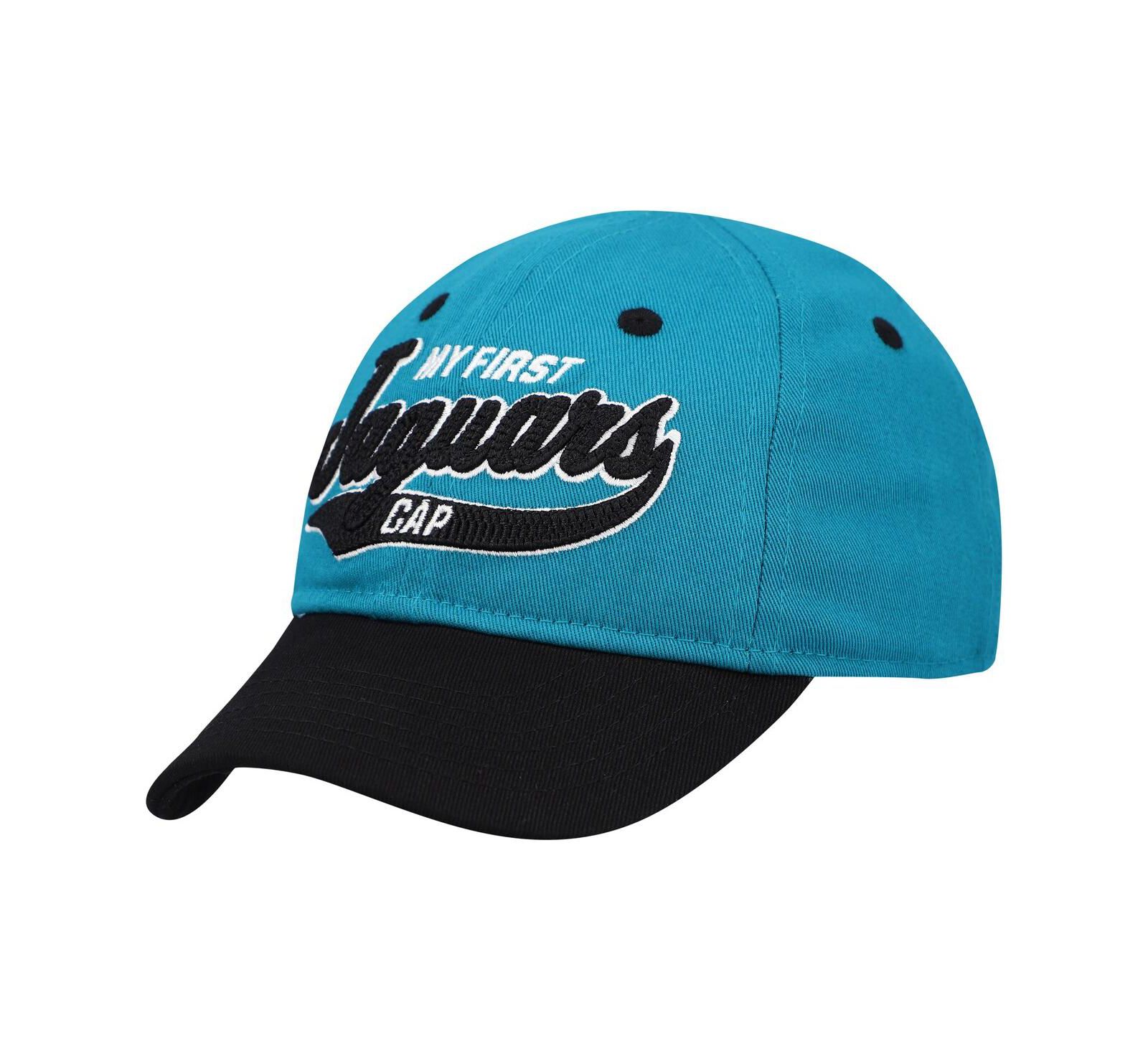Кепка Outerstuff Baby Boys and Girls Teal/Black Jacksonville Jaguars My First Tail Sweep Slouch Flex Hat