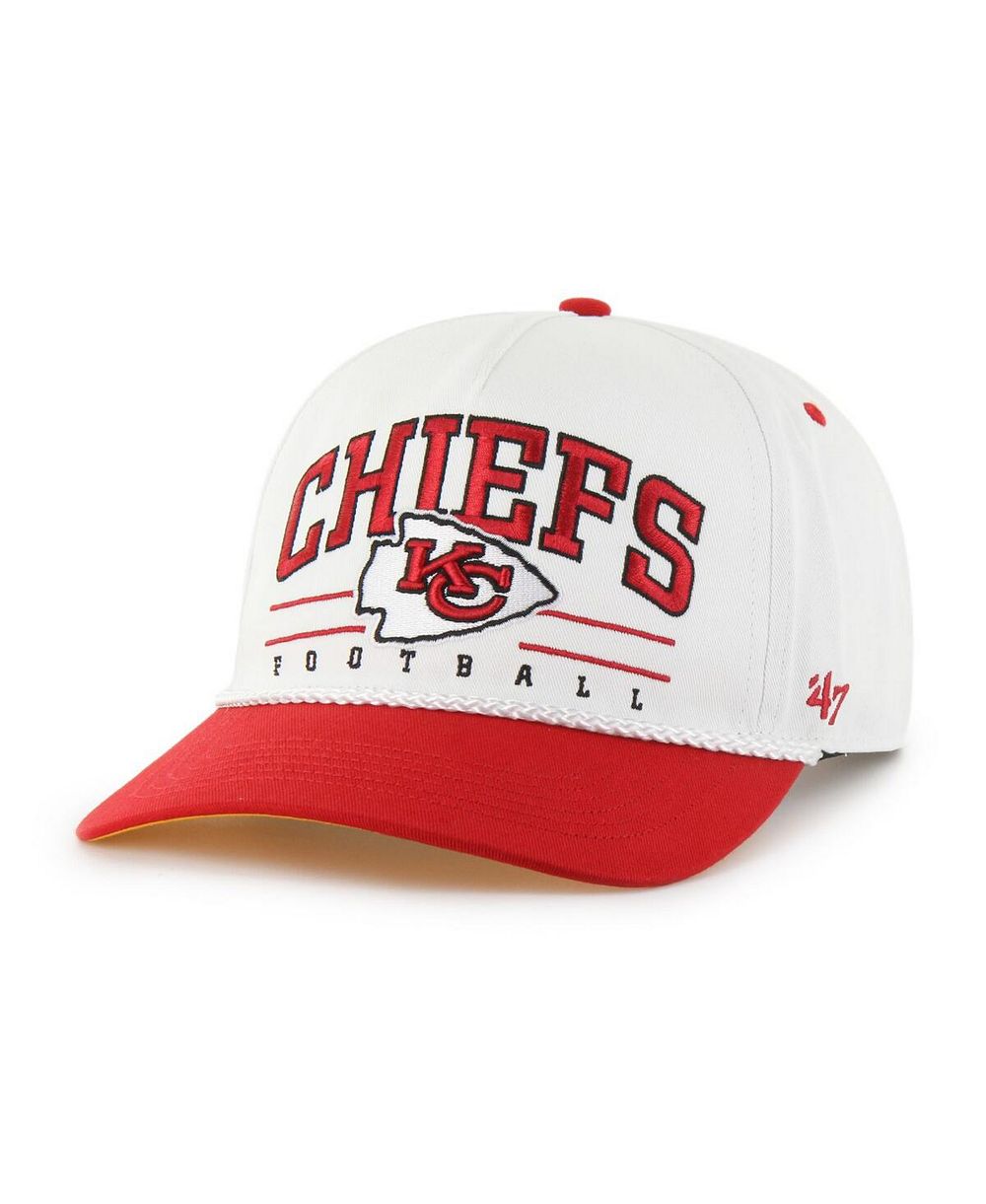 '47 Brand Men's White/Red Kansas City Chiefs Roscoe Two-Toned Hitch Adjustable Hat