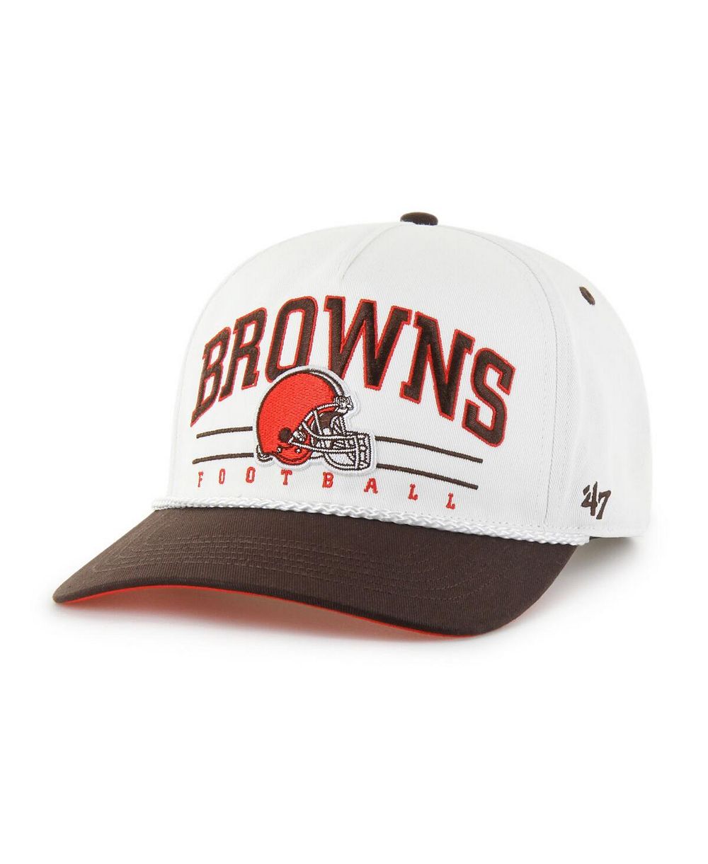 '47 Brand Men's White/Brown Cleveland Browns Roscoe Two-Toned Hitch Adjustable Hat