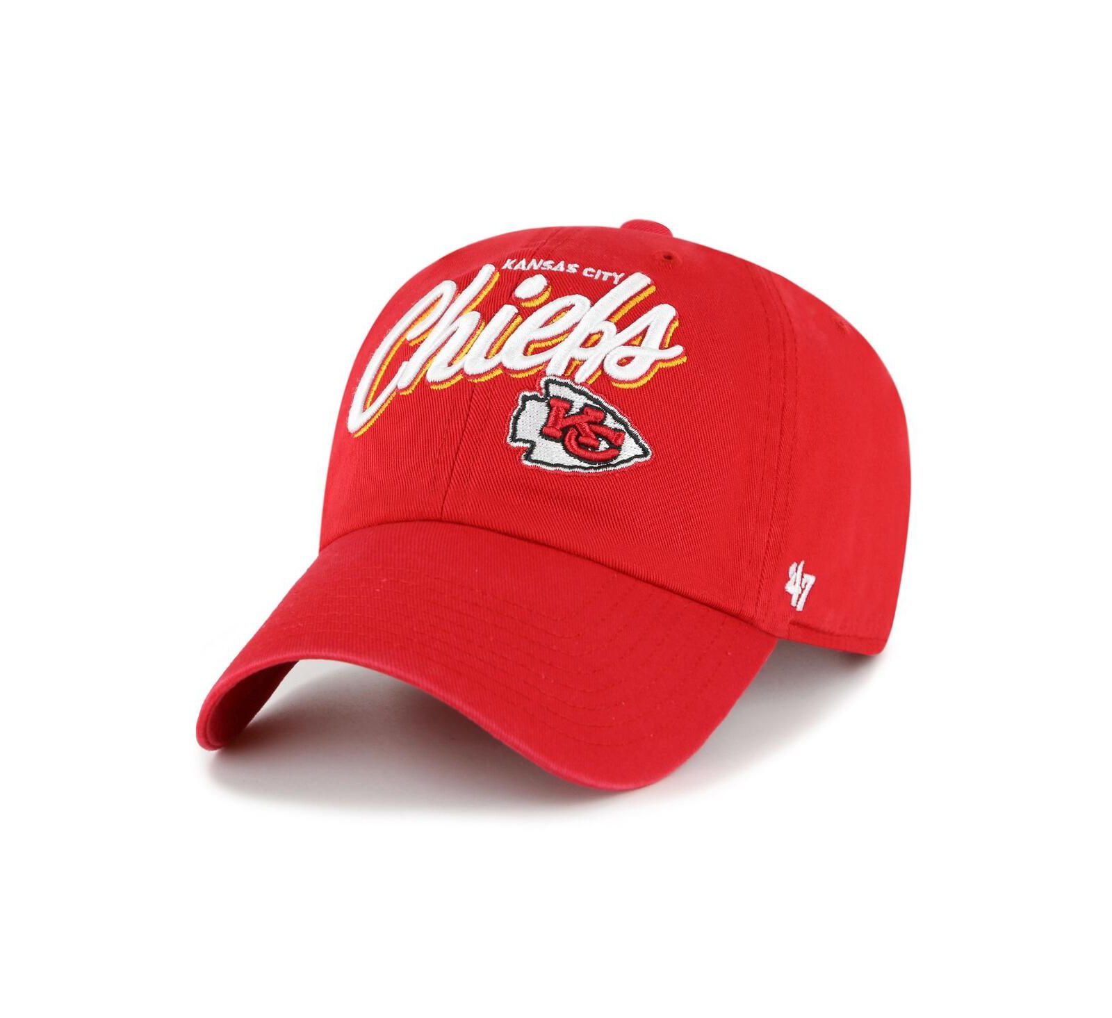 Женская кепка '47 Brand Red Kansas City Chiefs Ariana Clean Up Adjustable Hat