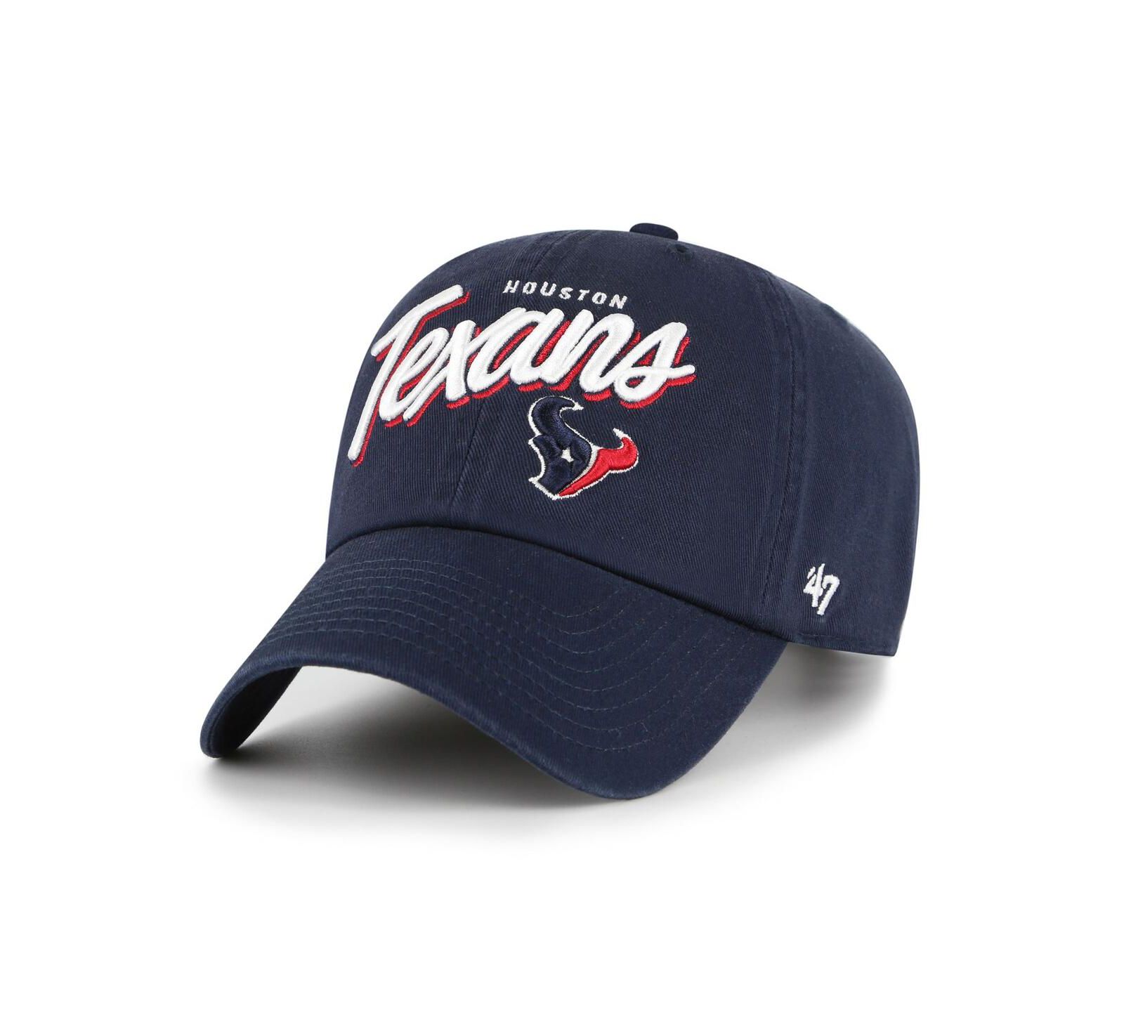Женская кепка '47 Brand Navy Houston Texans Ariana Clean Up Adjustable