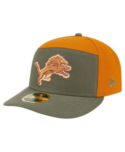 Кепка New Era Men's Olive/Brown Detroit Lions Two-Tone Color Pack Split Panel 59FIFTY Fitted