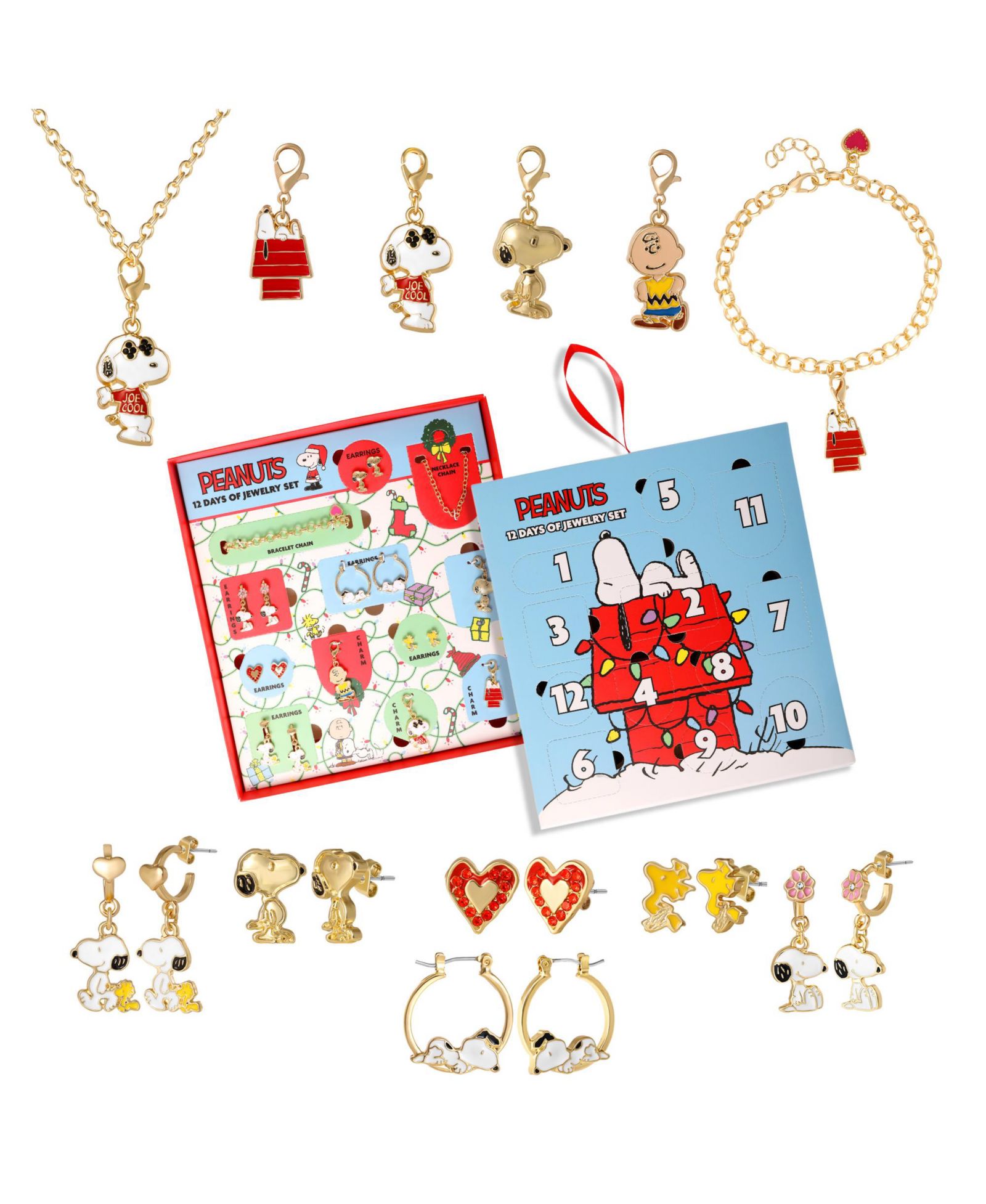 Peanuts Snoopy Набор украшений Advent Gift Set: Necklace, Bracelet and Charms