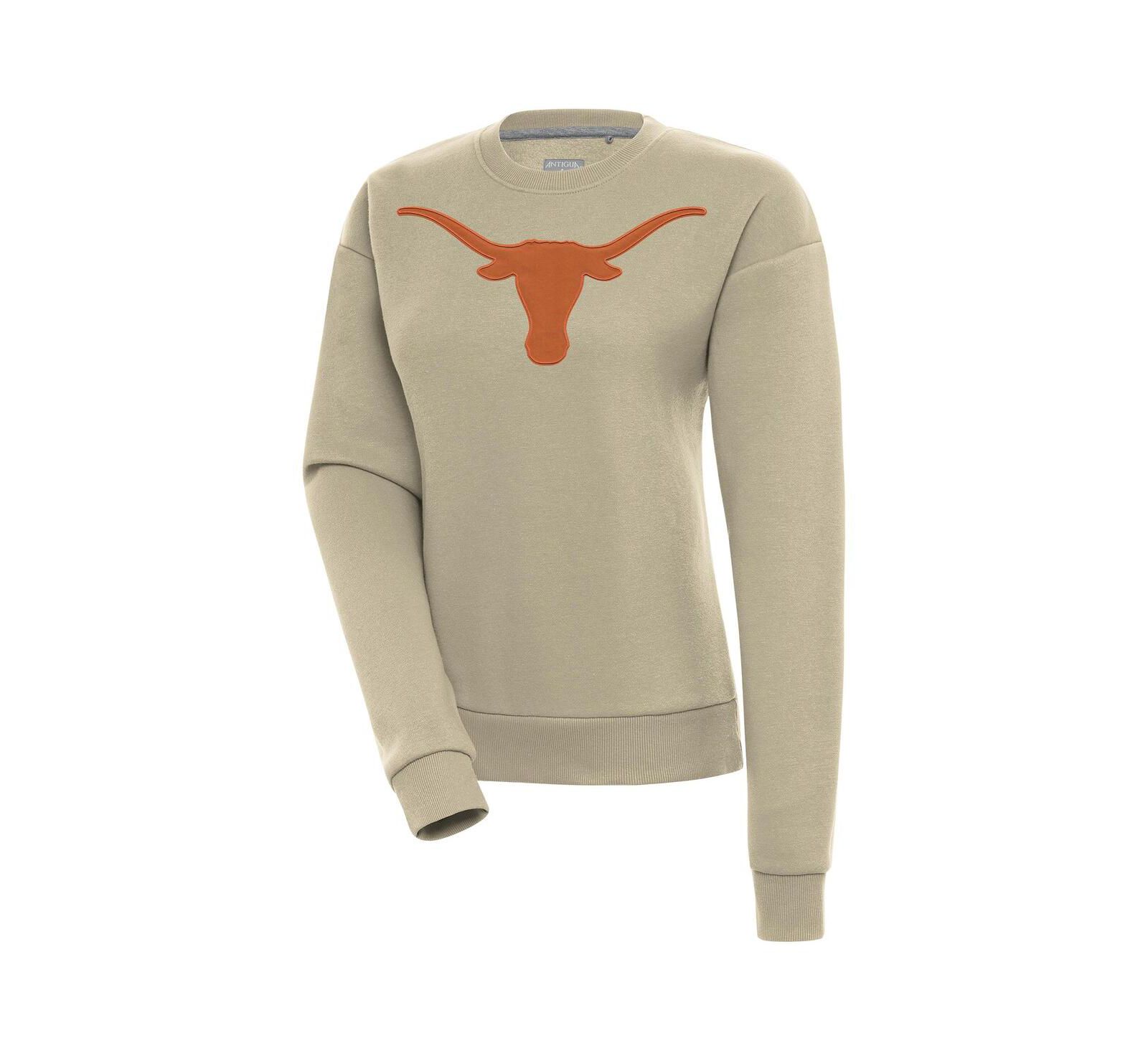 Свитшот Antigua Women's Khaki Texas Longhorns Victory