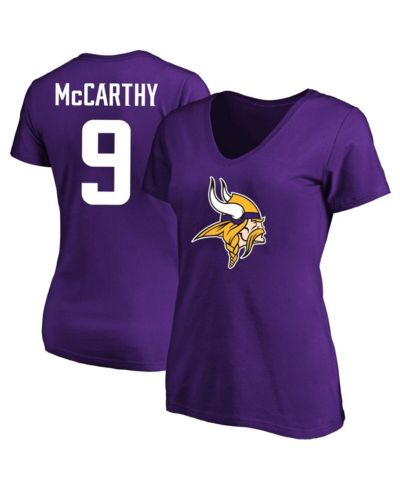 Футболка Fanatics Women's J.J. McCarthy Purple Minnesota Vikings Plus Size