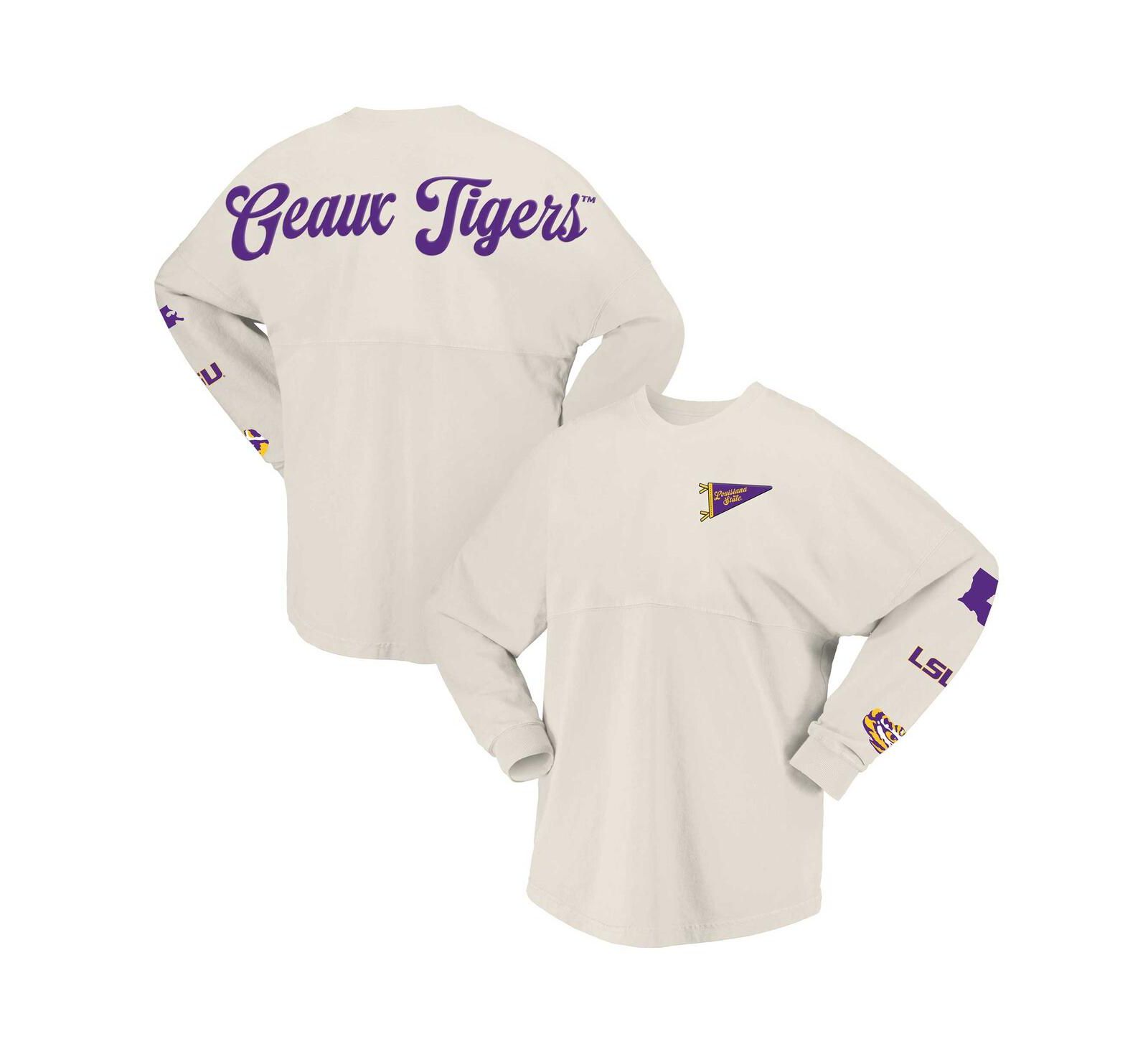Женская футболка Spirit Jersey Natural LSU Tigers Local с длинным рукавом