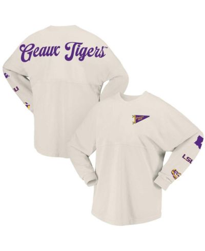 Женская футболка Spirit Jersey Natural LSU Tigers Local с длинным рукавом