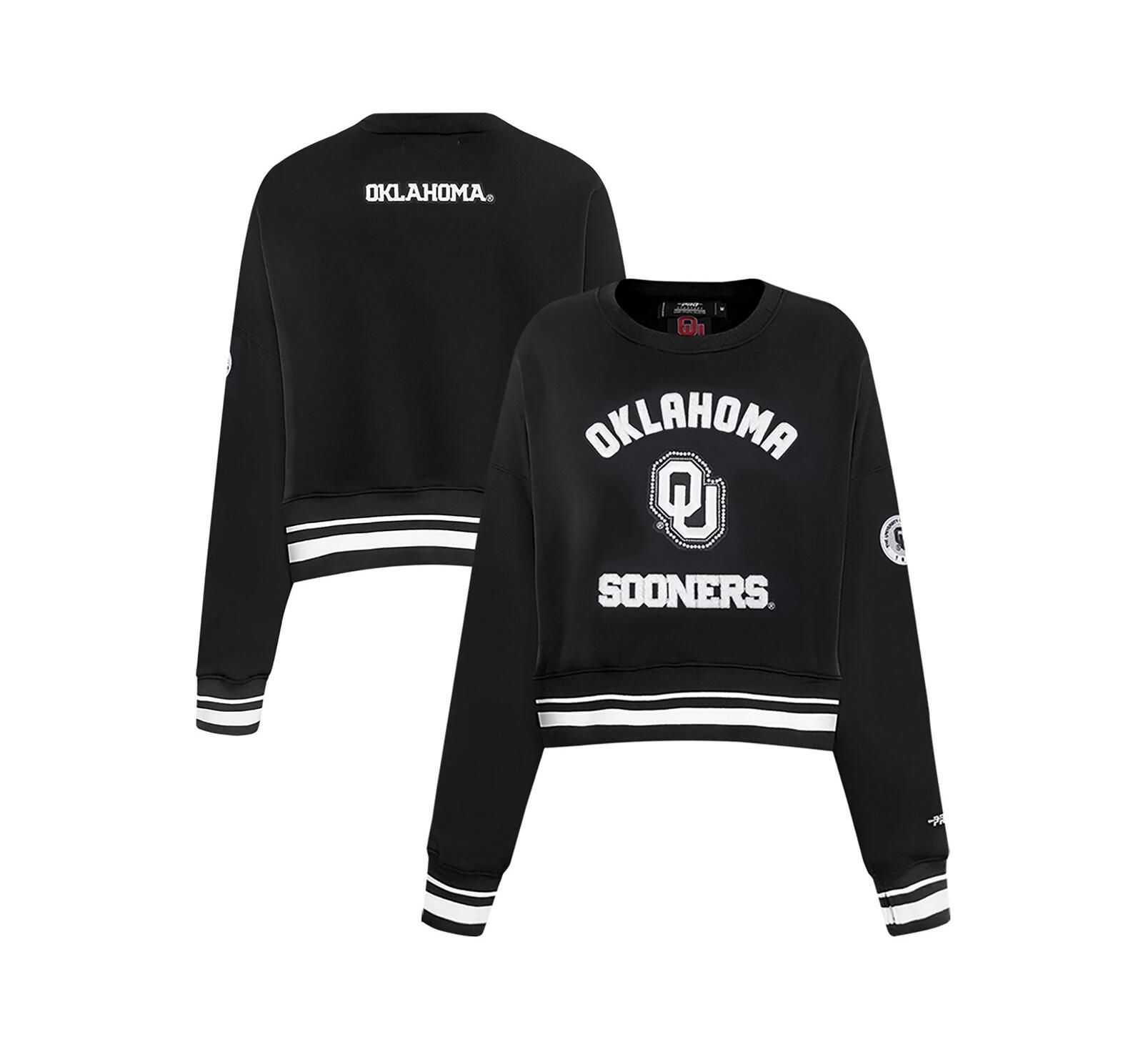 Свитшот Pro Standard Women's Black Oklahoma Sooners Cropped Pullover