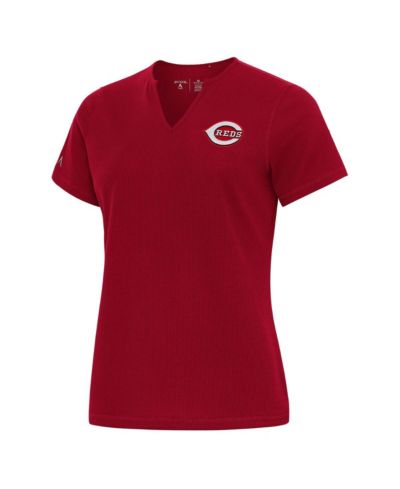 Женская футболка Antigua Red Cincinnati Reds Notch Neck