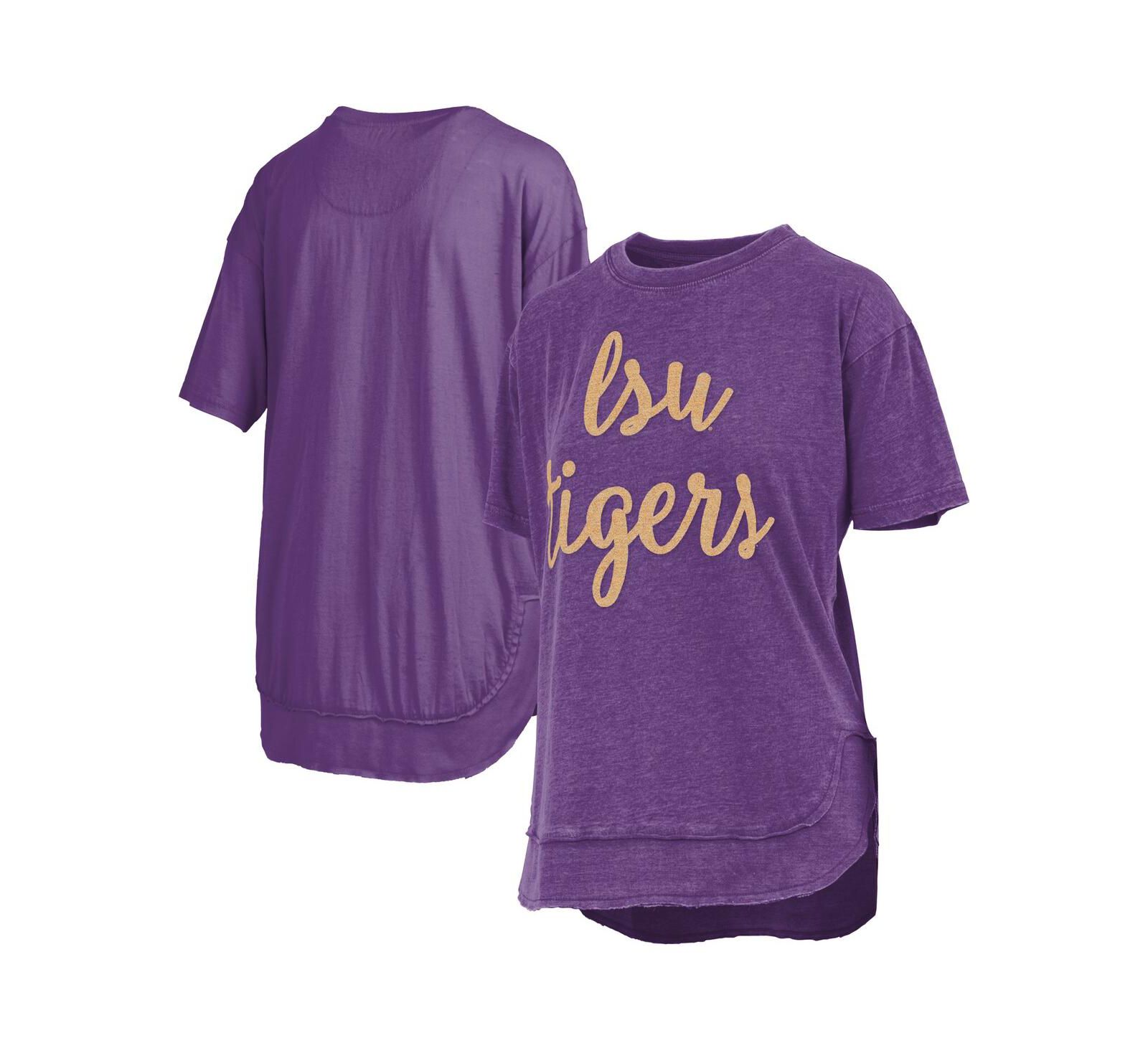Pressbox Women's Purple LSU Tigers Poncho T-Shirt